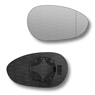 Image of Less4spares Replacement Wing Mirror Glass Right Compatible with Fiat 500 2007 2022 CLIP ON Driver Off side Blind Spot