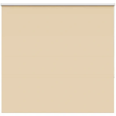 Image of vidaXL Roller Blind Blackout Beige 145x175 cm Fabric Width 141.6 Polyester
