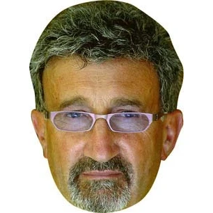 Image of FoxyPrinting Eddie Jordan Formula1 Celebrity Cardboard Party Face Mask Fancy Dress