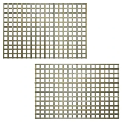 Image of Width: 6ft (183cm) x Height: 4ft (120cm 1200mm) Premier Flat Top Square Trellis Fence Topper Panel or Wall Climber privacy Design Discreet 70mm Holes for added