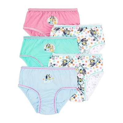 Image of Bluey Girls Knickers, Multipack briefs For Girls, Ages 2 to 8 Years Old 7 Multicoloured