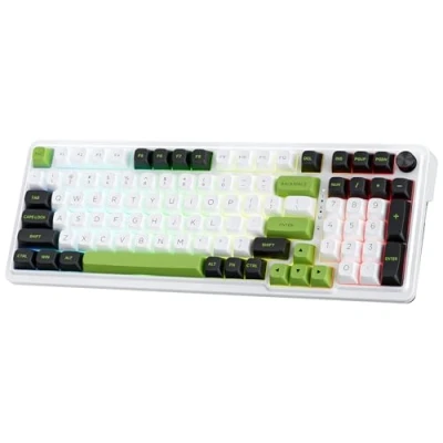Image of Redragon K686 PRO 98 Keys Wireless Gasket RGB Gaming Keyboard, 3 Mode PBT Mechanical Keyboard w/Hot Swap Socket, Dedicated Knob Control &amp; 5 Layer Noise Dampening, Custom Linear Switch