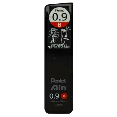 Image of Pentel Ain Leads Refill 0.9mm B Pack of 12