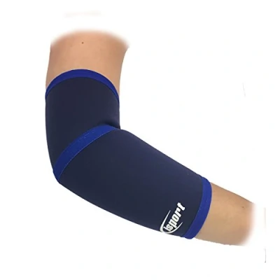Image of iSport PROFESSIONAL THICK 2MM NEOPRENE ELBOW COMPRESSION WARMING COMFORT SUPPORT GUARD LARGE (25.5CM X 35.5CM)