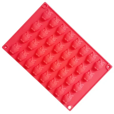 Image of Selecto Bake 32 Cavity Owls Mini Shaped Silicone Candy Mould, DIY Gummy Jelly Pudding Ice Cream Mold Tray, Make Dessert for Birthday Cake Toppers, 3D Chocolate Baking Kitchen