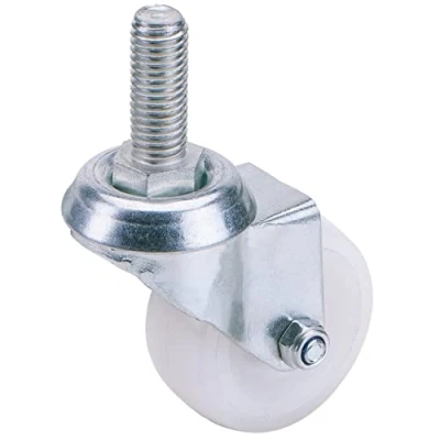 Image of Draper Swivel Bolt Fixing Nylon Wheel, 50mm Diameter, S.W.L. 50kg