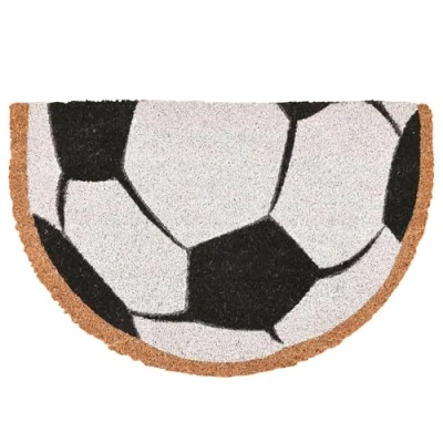 Image of ASAB Welcome Door Mat Outdoor Indoor Shoe Boot Dirt Wipe Cleaner Coir Mats Absorbent Back Matting Patio Garden Your Feet Clean Protection (Football)