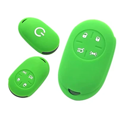 Image of Nordecco Silicone Key Fob Cover Protective Case Compatible With Fiat 500e Electric 2022 and Above (Green)