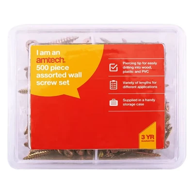 Image of Amtech 500 Assorted Wood Screw Set