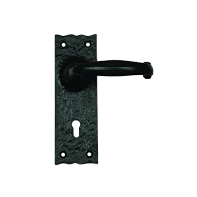Image of Centurion Traditional Tudor Rustic Door Handle, 3 Pairs, Country Style, Suitable for Internal/External Use, 150mm x 44mm, Black Iron