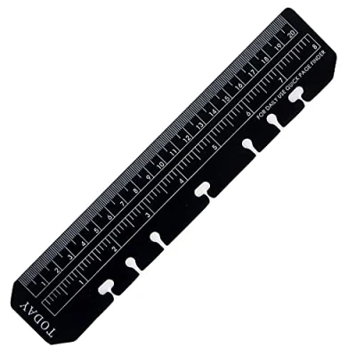 Image of A5 Ruler BE TOOL Black Plastic Notebook Binder for Refillable 6 Ring Journal Organizer