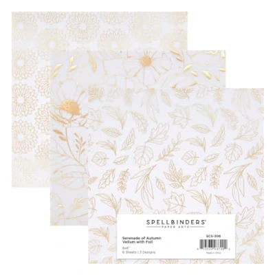 Image of Spellbinders Vellum Paper 6 x with foil, Various, ONE