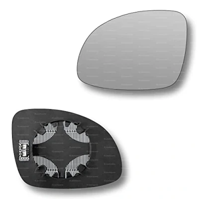 Image of Less4spares Replacement Wing Mirror Glass Left Compatible with Skoda Yeti 2009 2017 CLIP ON Passnager Near Side N/S Heated Convex