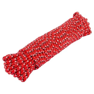 Image of Red 30m Polypropylene Braided Rope By Blackspur