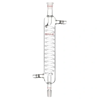 Image of stonylab Graham Condenser, Borosilicate Glass Condenser with 14/20 Joint 200 mm Jacket Length Lab