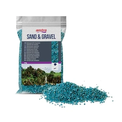 Image of Amtra Wave Ceramic Quartz Gravel for Aquariums Turquoise, 5 kg