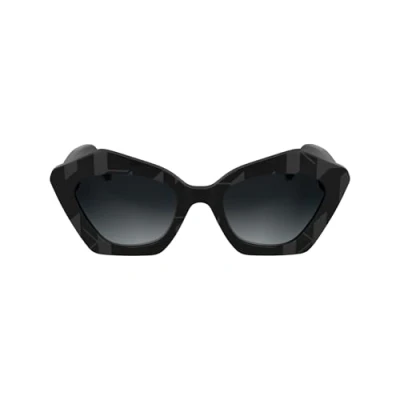 Image of Karl Lagerfeld Woman KL6199S 001 Sunglasses Acetate Black Squared Normal