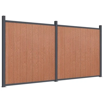 Image of vidaXL Fence Panel Brown 353x186 cm WPC