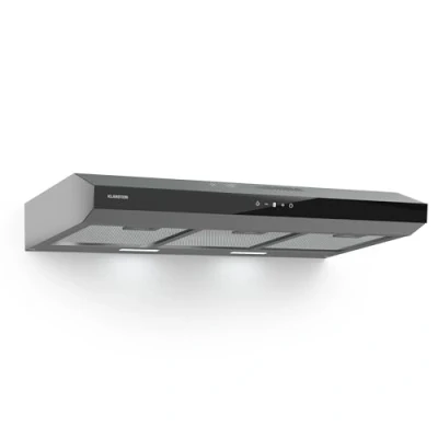 Image of Klarstein Cooker Hood, Extractor Fan for Kitchen w/Dishwasher Safe Aluminium Grease Filter, 175 m3/h Airflow, LEDs, Touch Controls Hoods, Wall Mount Steel Vent