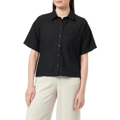 Image of PIECES Women&#039;s Pcmilano SS Shirt, Black, S