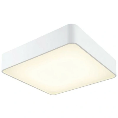 Image of Fusion Flush Ceiling Light 60cm Square, 80W LED, 3000K, 5650lm, White