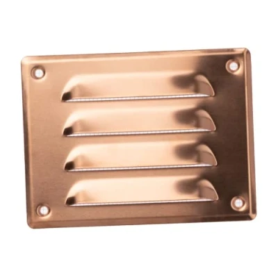 Image of 140x105mm / 6x4&quot; inch Copper Metal Air Vent Grille Cover with Insect Mesh Ventilation
