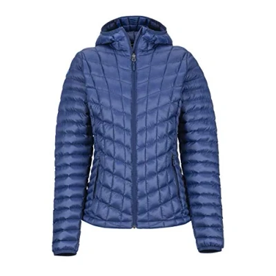 Image of Marmot Wm&#039;s Featherless Hoody Insulated Jacket, Warm Outdoor Coat, Water Repellent Anorak, Windproof Arctic Navy, Small