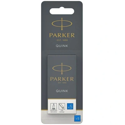 Image of Parker Quink Ink Refill Cartridge for Fountain Pens Royal Blue (Pack 5)