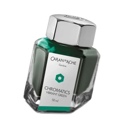 Image of Caran d&#039;Ache 50ml Chromatics Ink Bottle Vibrant Green