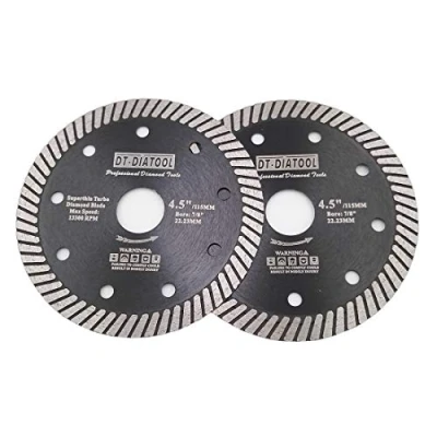 Image of DT DIATOOL Diamond Saw Blade 2PCS 4.5 Inch / 115mm Super Thin Cutting Disc for Porcelain Tile Marble Ceramic Granite