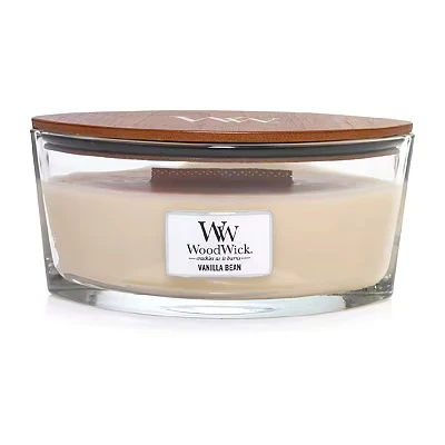 Image of WoodWick Scented Candle Ellipse Vanilla Bean 9 cm / 19
