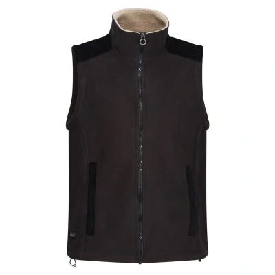 Image of Regatta Professional Men&#039;s Durable Faversham Fleece Bodywarmer Black, Size: Xxl