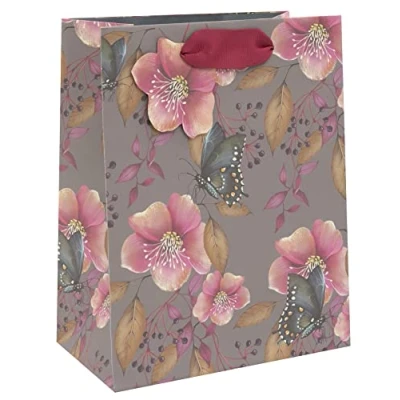 Image of Glick Luxury Gift Bag, Floral Medium Celebration Birthday Summer Dusk 175w x 225h 100d mm,