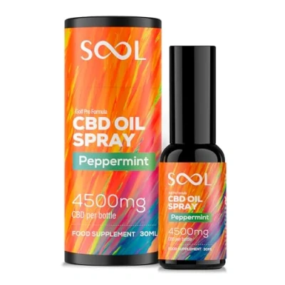 Image of SOOL CBD Oil Spray 4500mg 30ml Peppermint Flavour High Strength Hemp Broad Spectrum Tincture