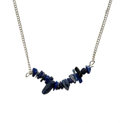 Image of VIE Silver Chain Chips Pendant, Lapis Lazuli, Multicolor, One Size