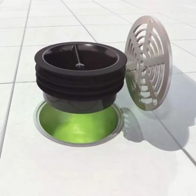 Image of Ecoprod Green Drain 6 inch Foul Air Trap Seal 150 to 156mm Internal Black