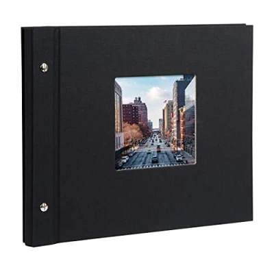 Image of Goldbuch Photo Album Trend, Bella Vista, 30 x 25 cm, 40 Black Pages with Glassine Dividers, Extensible, Linen, 26977