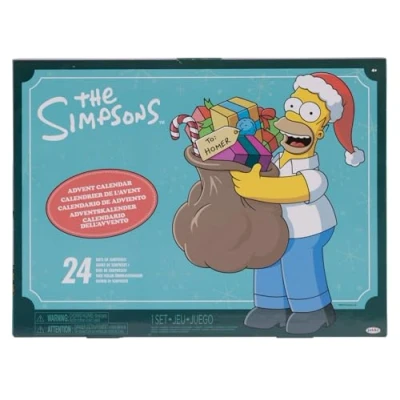Image of The Simpsons Advent Calendar Holiday 2024 by JAKKS Pacific, 24 Days of Surprises with Mystery Characters and Accessories! Approx. 3.8cm Scale Figures, Great Gift For Kids Collectors
