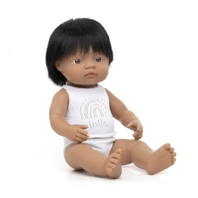 Image of Miniland Miniland31157 Baby Hispanic boy 38 cm Doll with Underwear 31157, Multi Color