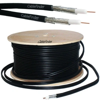 Image of 50M RG6 Twin Coaxial Shotgun Cable Aerial Satellite Dish LNB Sky+/HD Freesat Loops