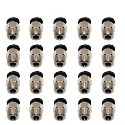 Image of 3Dman PC4 M10 Male Straight Pneumatic PTFE Tube Push In Quick Fitting Connector for V6 Long Distance Bowden Extruder 3D Printers 20pcs