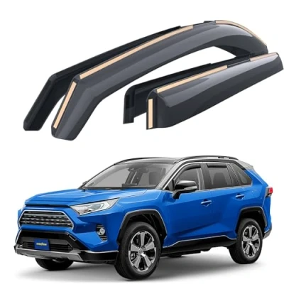 Image of Goodyear wind deflector for/compatible with Toyota RAV4 2019 2024, door rain deflectors,car accessories, car deflectors, in channel