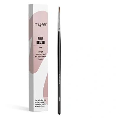 Image of Mylee Brush for Gel Nail Art &amp; Polish Application, 7 Designs, Oval, Angled, Ombre, Fine, Professional Quality Manicure Painting Tool, Liner Drawing Pen, Home Salon Use