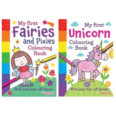Image of Squiggle P2251 My First Fairies, Pixies &amp; Unicorn Colouring Books Set of 2
