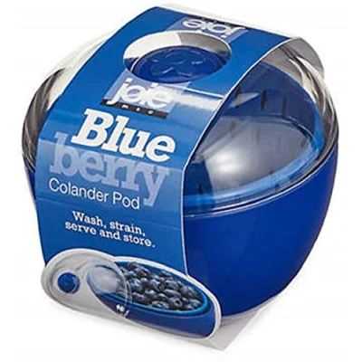 Image of Joie Kitchen Gadgets 31820 Berry Colander Pod by wash, Strain, Serve and Store (Blueberry), ABS