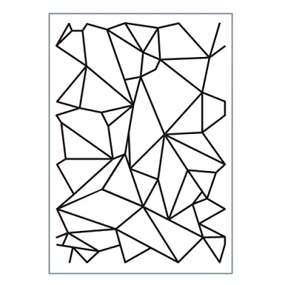 Image of Vaessen Creative Love It Collection Graphic Lines Embossing Folder, Multi Colour, Size A6