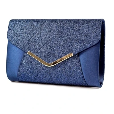 Image of Ladies Rowena Navy Clutch Bag Blue