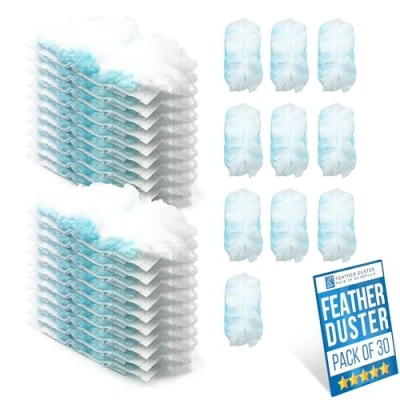 Image of Fluffy Duster Refills, Pack of 30 Dust Magnet Refills Dusters for Cleaning Compatible with Flash, Pledge &amp; Swiffer Effectively Entrap Dust, Dirt, and Hair Ease