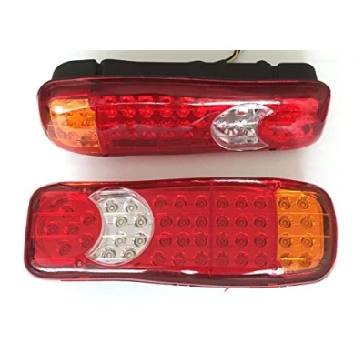 Image of 24/7Auto 2x 46 LEDs Stop Rear Tail lights 12V for truck camper trailer lorry chassis tipper caravan LKW 350 mm