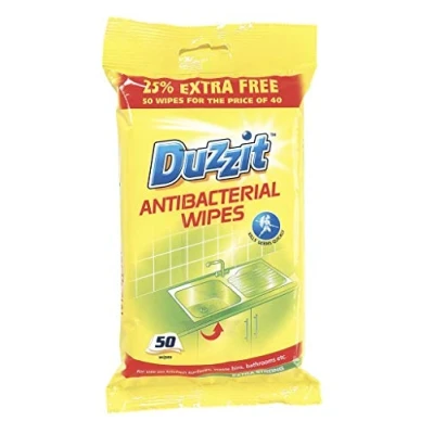 Image of Duzzit Anti Bacterial Wipes 50 Pack
